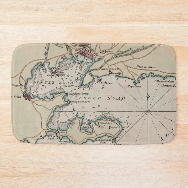 Item preview, Vintage Map of Toulon Harbor France (1799) designed and sold by BravuraMedia.