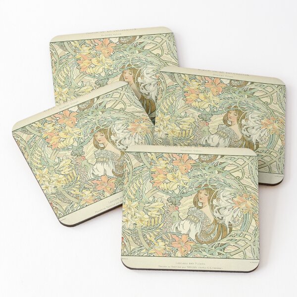 Aperçu de l'œuvre Langage des fleurs -Alphonse Mucha créée et vendue par tomorrowsart.