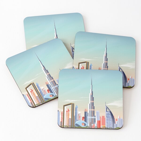 Item preview, Dubai travel poster print wall art poster designed and sold by Arctic frame studio.