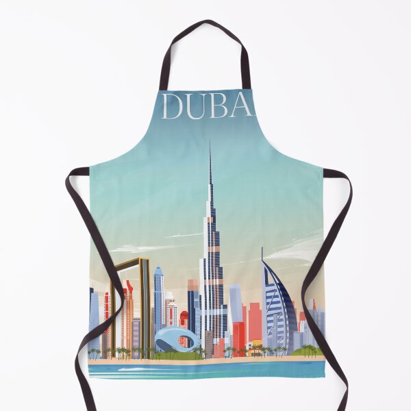 Item preview, Dubai travel poster print wall art poster designed and sold by Arctic frame studio.