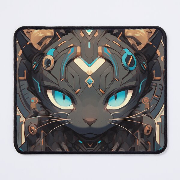 Item preview, Cyberpunk Black Siamese Cat designed and sold by Basilix.