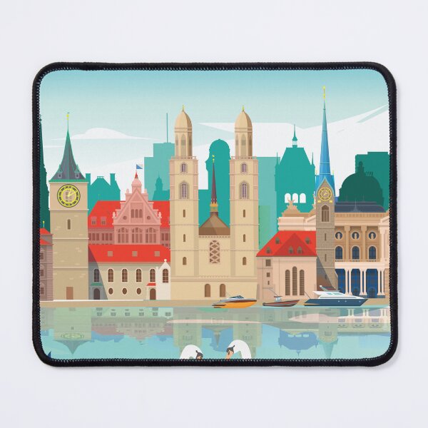 Item preview, Zürich City in Switzerland travel poster designed and sold by Arctic frame studio.