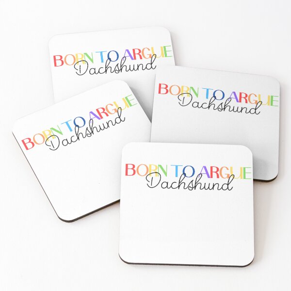 Item preview, Copy of Copy of Born to Argue Dachshund. Rainbow, positive vibe graphic.  designed and sold by PupilLove.