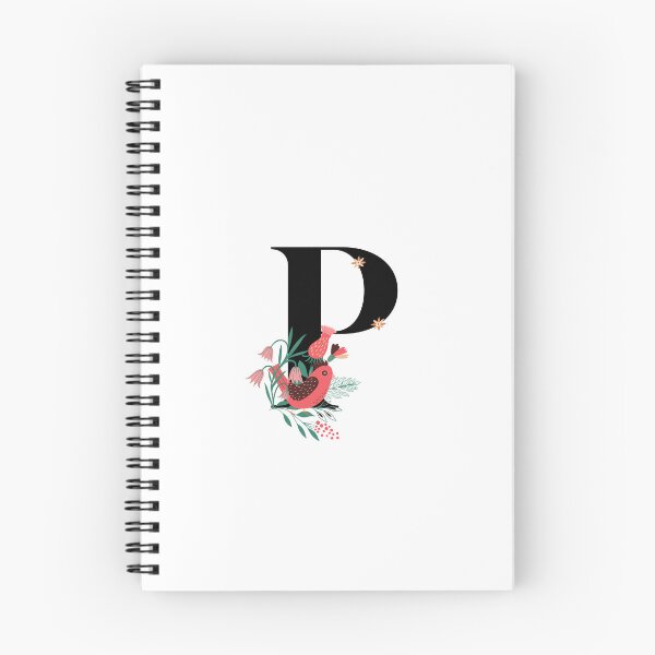 Artikelvorschau, Monogramm P, Buchstabe P, Initiale P, Alphabet-Design-Illustration, floraler P-Aufkleber, buntes Monogramm, botanischer Monogramm-P-Aufkleber entworfen und verkauft von Work life.