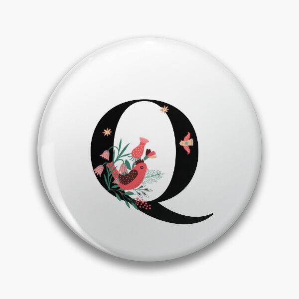 Aperçu de l'œuvre Monogramme Q, Lettre Q, Initial Q, Alphabet Design Illustration, Floral Q Sticker, Monogramme coloré, Monogramme botanique Q autocollant créée et vendue par Work life.