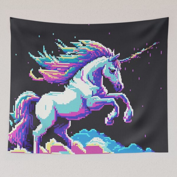 Artikelvorschau, Pixelart Einhorn entworfen und verkauft von pixelfing.