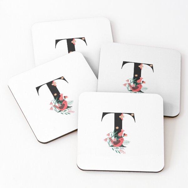 Item preview, Monogram T, Letter T, Initial T, Alphabet Design Illustration, Floral T Sticker, Colourful monogram, Botanical monogram T sticker designed and sold by Work life.