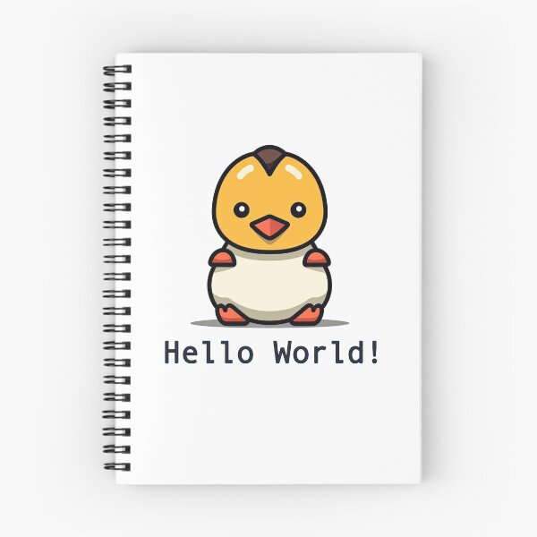 Item preview, Hello world, cute baby chick designed and sold by BVDigitalArt.