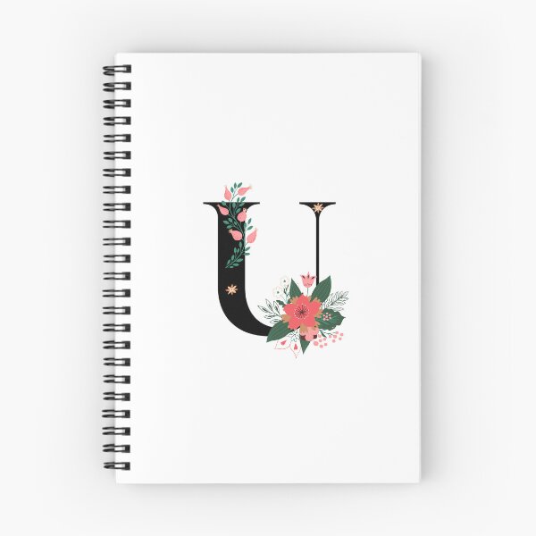 Artikelvorschau, Monogramm U, Buchstabe U, Initiale U, Alphabet-Design-Illustration, floraler U-Aufkleber, buntes Monogramm, botanischer Monogramm-U-Aufkleber entworfen und verkauft von Work life.