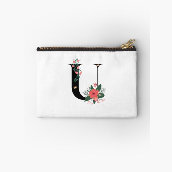 Aperçu de l'œuvre Monogramme U, lettre U, initial U, Alphabet Design Illustration, autocollant Floral U, monogramme coloré, autocollant monogramme botanique U créée et vendue par Work life.