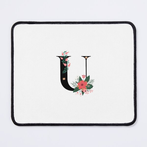 Item preview, Monogram U, Letter U, Initial U, Alphabet Design Illustration, Floral U Sticker, Colourful monogram, Botanical monogram U sticker designed and sold by Work life.