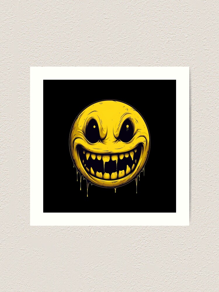 Evil Smiley Face Shirt - Custom Funny Design 100% Cotton