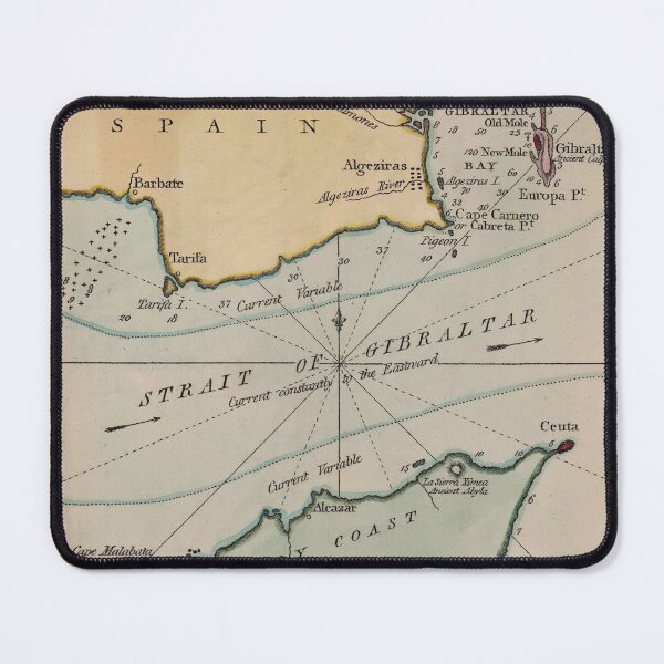 Item preview, Vintage Map of The Strait of Gibraltar (1780) designed and sold by BravuraMedia.