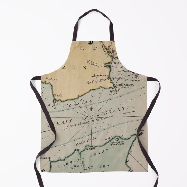 Item preview, Vintage Map of The Strait of Gibraltar (1780) designed and sold by BravuraMedia.