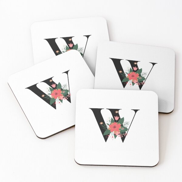 Item preview, Monogram W, Letter W, Initial W, Alphabet Design Illustration, Floral W Sticker, Colourful monogram, Botanical monogram W sticker designed and sold by Work life.
