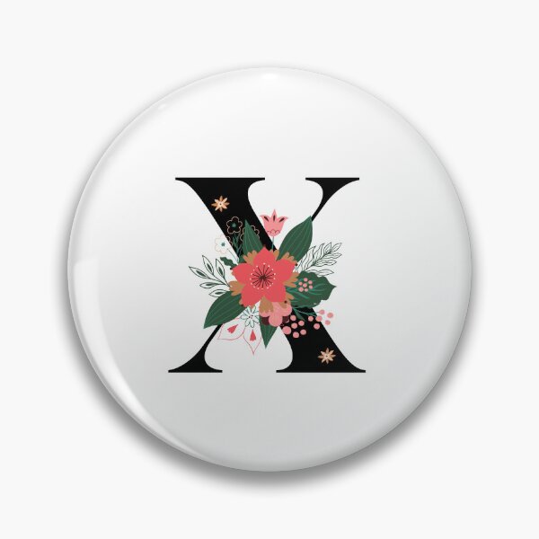 Item preview, Monogram X, Letter X, Initial X, Alphabet Design Illustration, Floral X Sticker, Colourful monogram, Botanical monogram X sticker designed and sold by Work life.