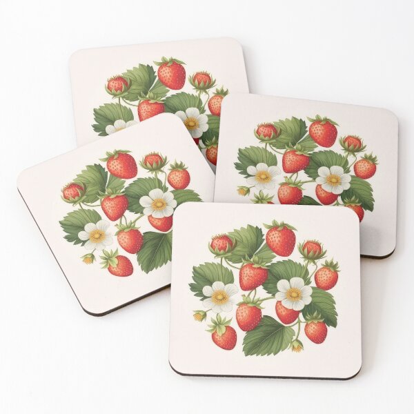Item preview, Wild strawberries Summer Vibe Watercolor designed and sold by Mobius Spot Collective.