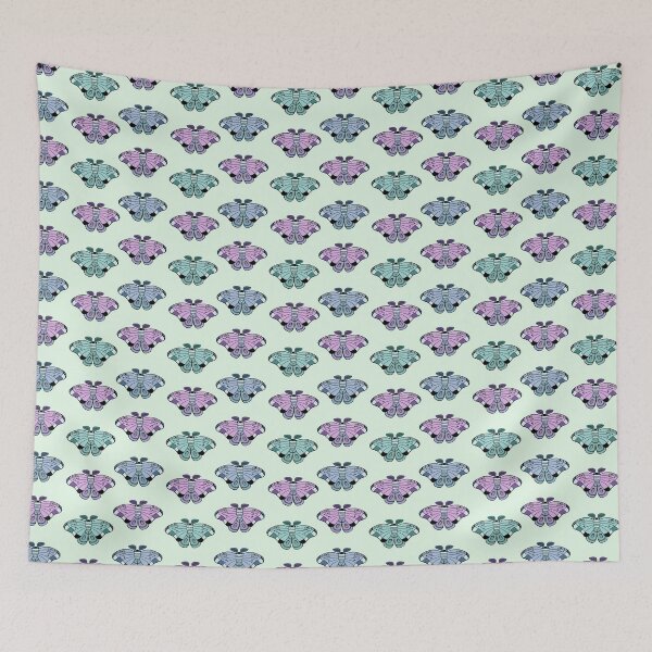 Item preview, Mint Purple Moths designed and sold by KBurnsArt.