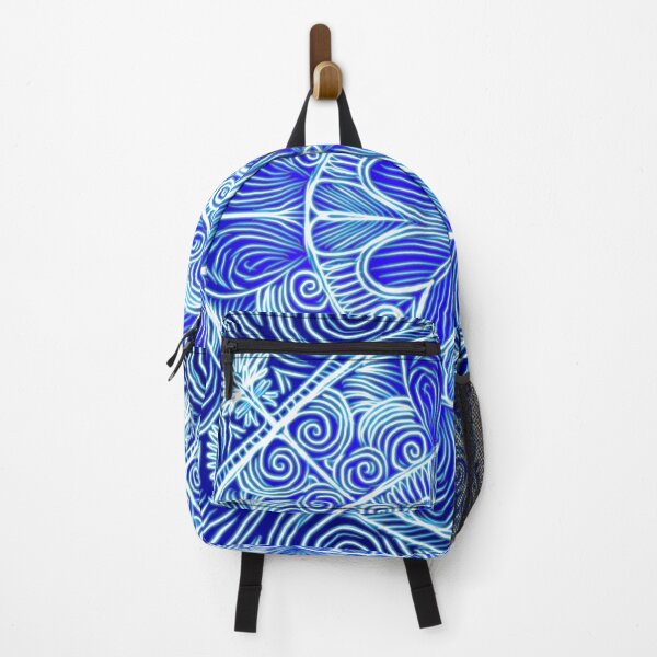 Item preview, Symmetrical Serenity: Blue and White Mandala Artwork" designed and sold by Lubellebubble20.