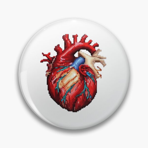 Item preview, Anatomical Heart Pixel Art designed and sold by AcidDino.