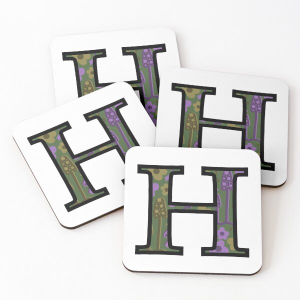 Item preview, Smiley Mushrooms and Groovy Flowers “H” designed and sold by Heids953.