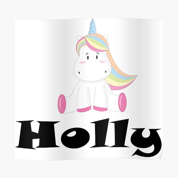 Holly Unicorn Poster