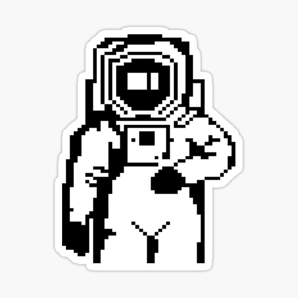 Teletext Astronaut (White) Sticker