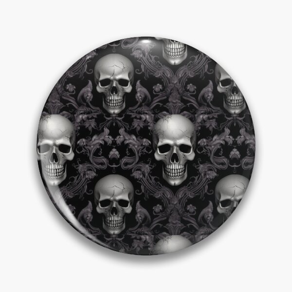 Item preview, Damask pattern with skulls  designed and sold by DarkDesign69.
