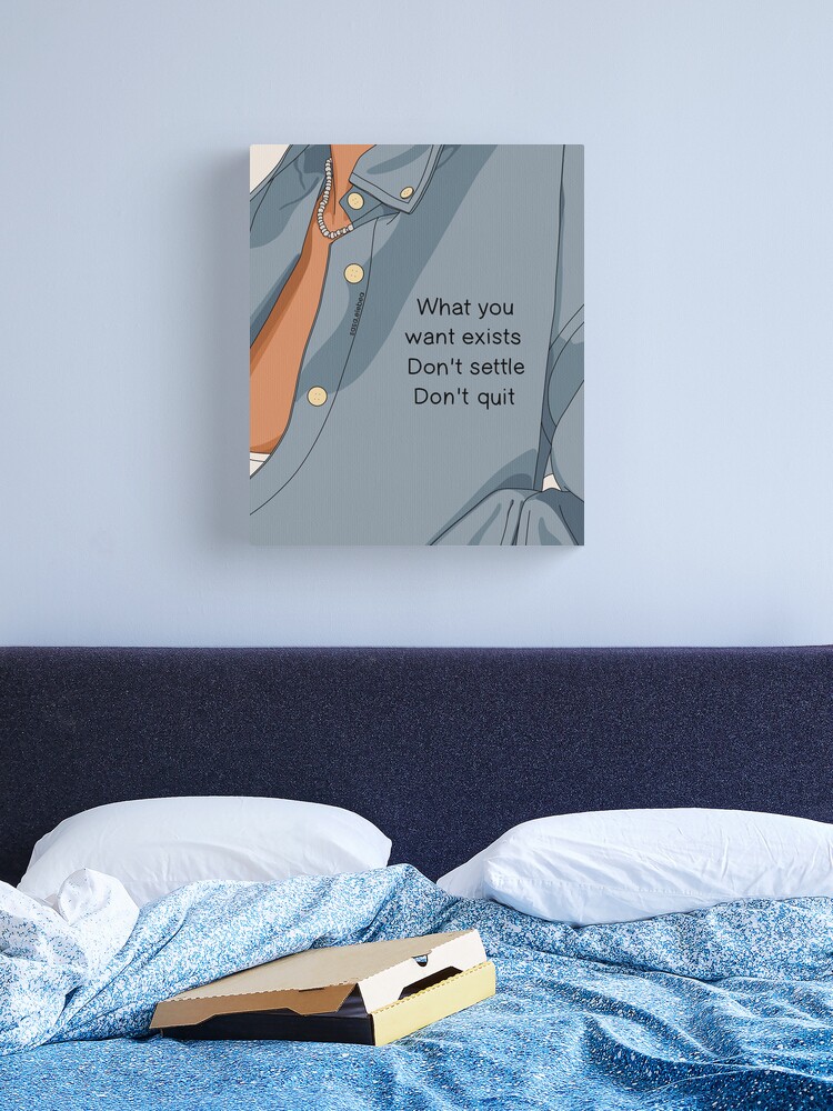 Thumbnail 1 of 3, Canvas Print, Don't settle, Don't quit by Sasa Elebea designed and sold by Sabrina Brugmann.