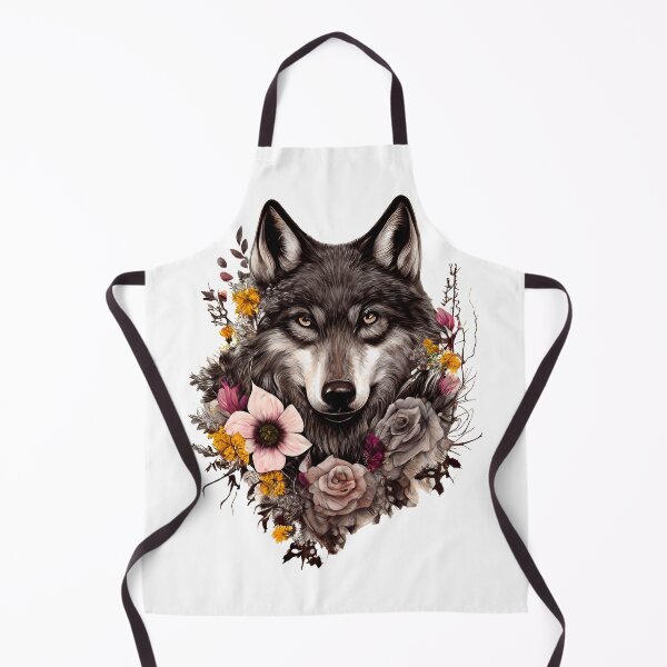 Artikelvorschau, Wolf mit Blumen entworfen und verkauft von UtterlyCutterly.