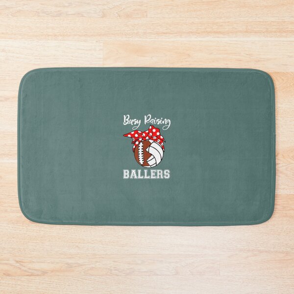 Item preview, Busy Raising Ballers Funny Football Volleyball Mom 		 designed and sold by hmistpldw17.