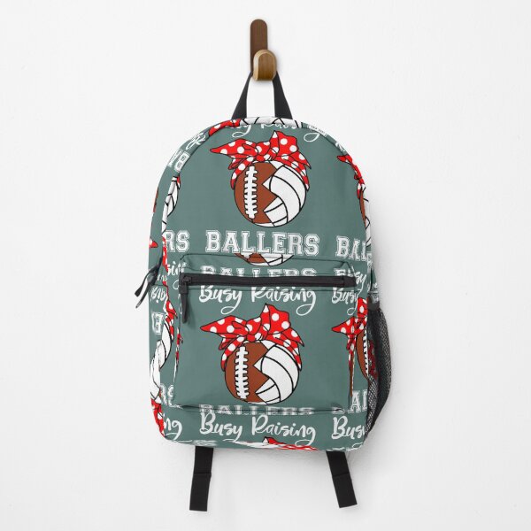 Item preview, Busy Raising Ballers Funny Football Volleyball Mom 		 designed and sold by hmistpldw17.
