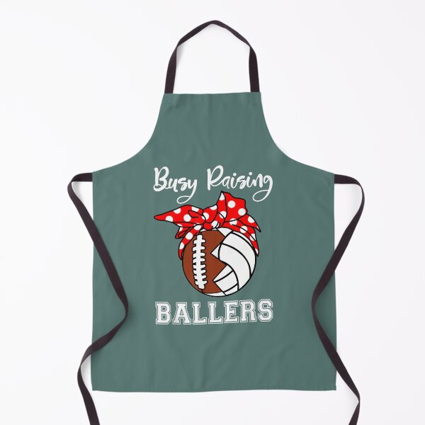 Item preview, Busy Raising Ballers Funny Football Volleyball Mom designed and sold by hmistpldw17.