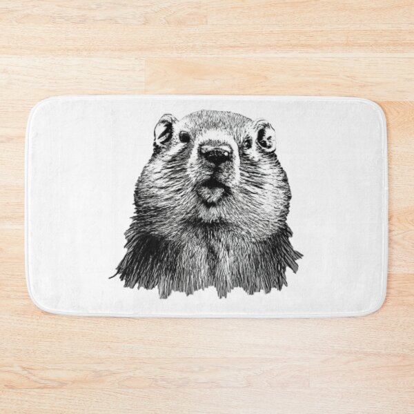 Item preview, Gray marmot immersed in uncertainty drawn with graphite designed and sold by GroundhogMs.