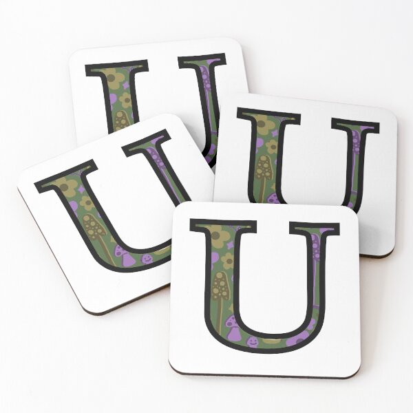 Item preview, Smiley Mushrooms and Groovy Flowers “U” designed and sold by Heids953.