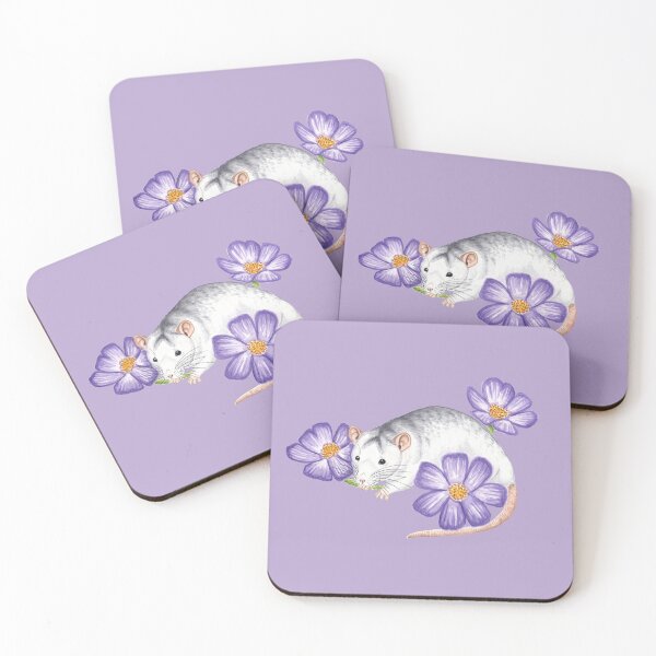 Item preview, Roan Rat with Cosmos Flowers designed and sold by WolfySilver.