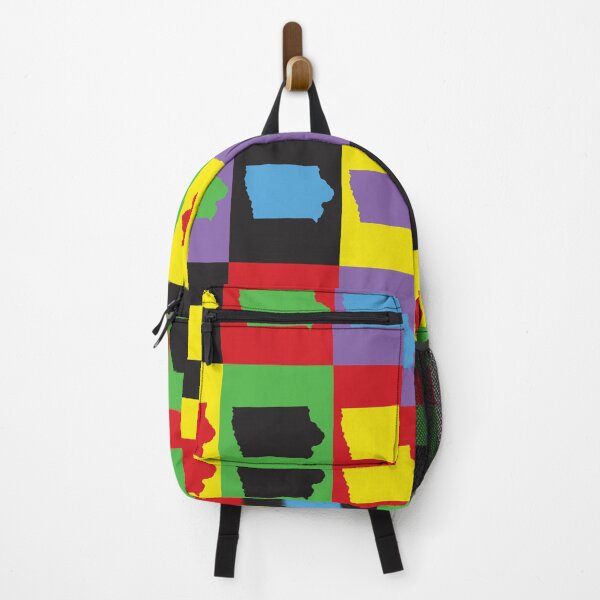 Item preview, Iowa Colorful Pop Art Pattern designed and sold by ValeriesGallery.