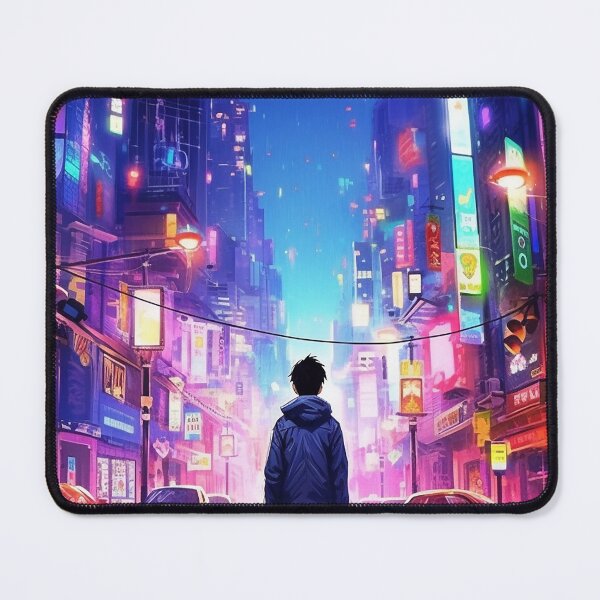 Item preview, Tokyo city in neon and colorful melancholy designed and sold by ink-and-Design.