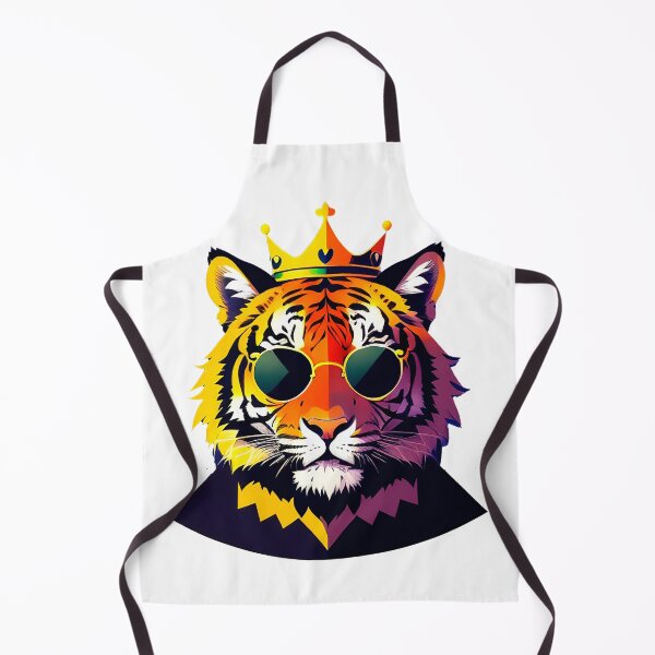 Item preview, Cool tiger in sunglasses wearing a crown. Vibrant colors designed and sold by Harmonysens.