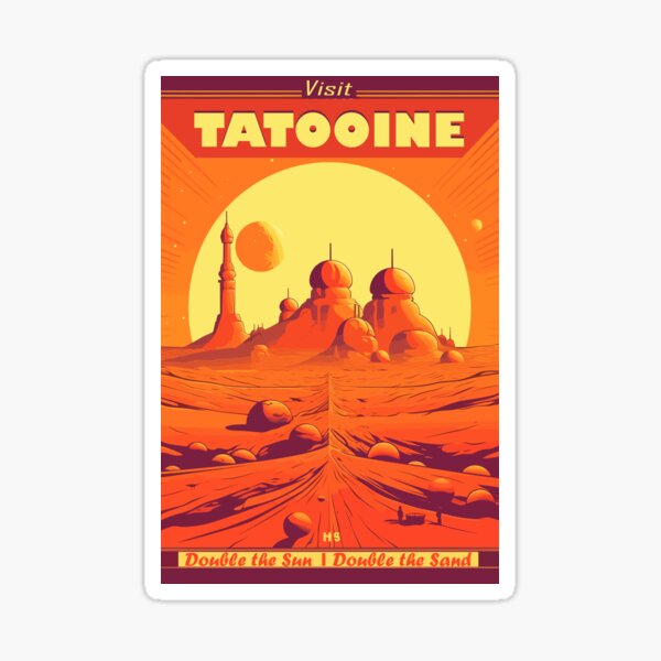 Vista previa del artículo con la obra «Visita Tatooine», diseñado y vendido por obux.