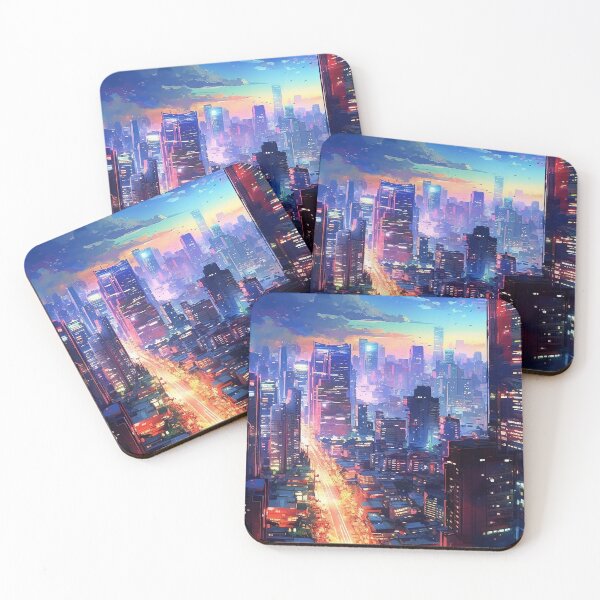 Item preview, Tokyo city in neon and colorful melancholy designed and sold by ink-and-Design.