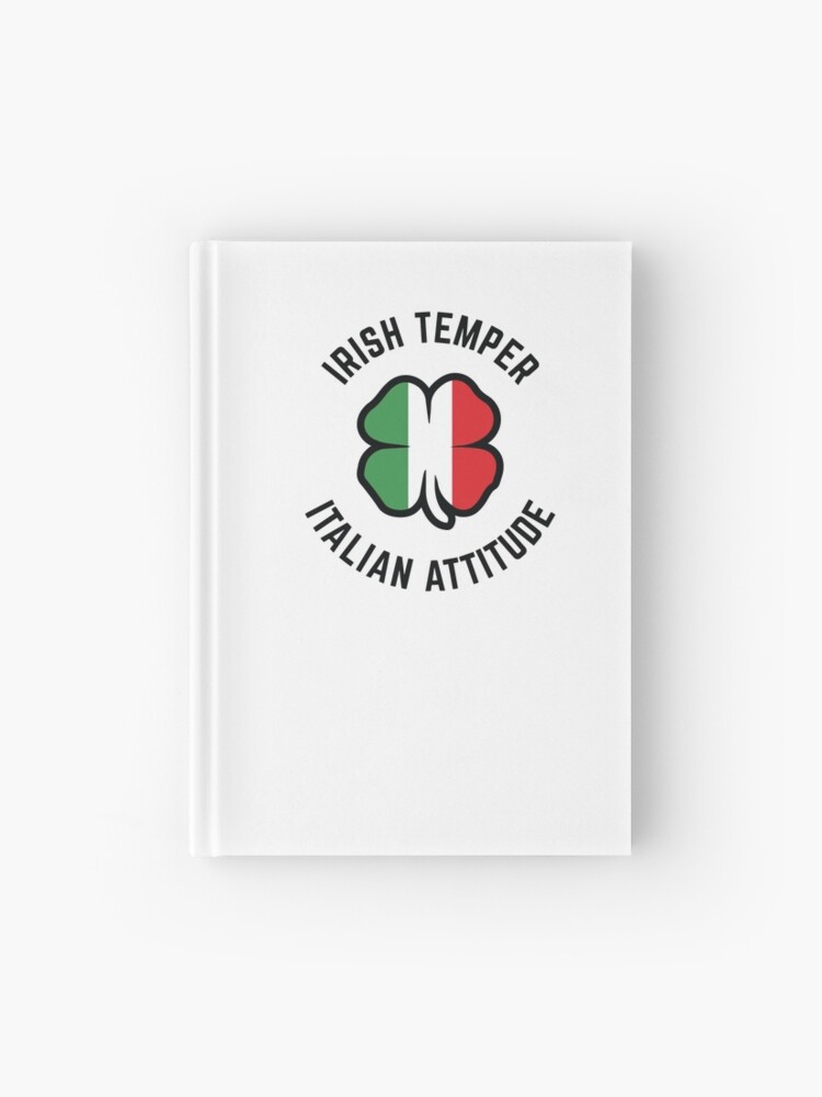 Cuaderno de tapa dura «Actitud irlandesa del genio irlandés - divertidas  camisas y regalos irlandeses italianos de la ropa» de WickedDesigner |  Redbubble