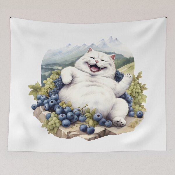 Item preview, Berrylicious Retro Whiskers: Kitschy Cats and Sweet Berries Sticker designed and sold by KittyStampedeCo.