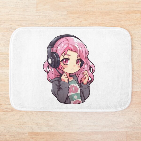 Item preview, Linda chica anime de pelo rosa designed and sold by NickFound.
