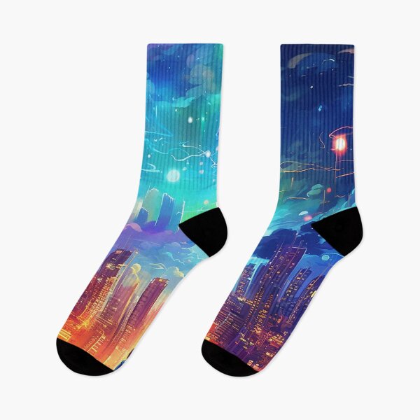 Item preview, Singapore city in neon and colorful melancholy designed and sold by ink-and-Design.