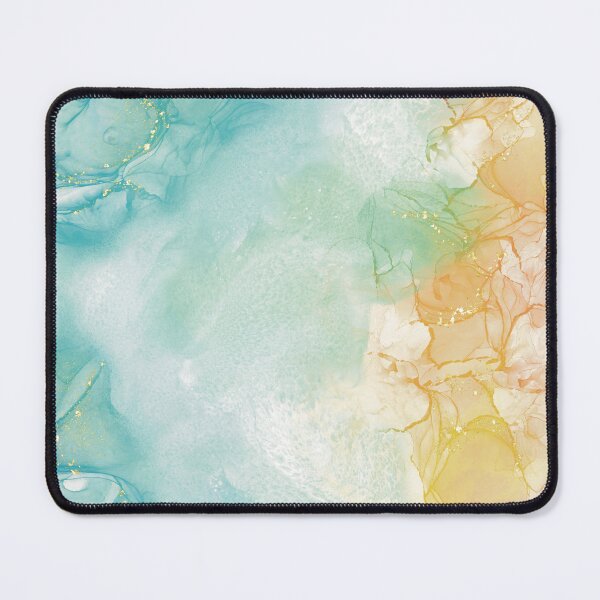 Item preview, Gold and Teal Alcohol Inks designed and sold by elliecoral.