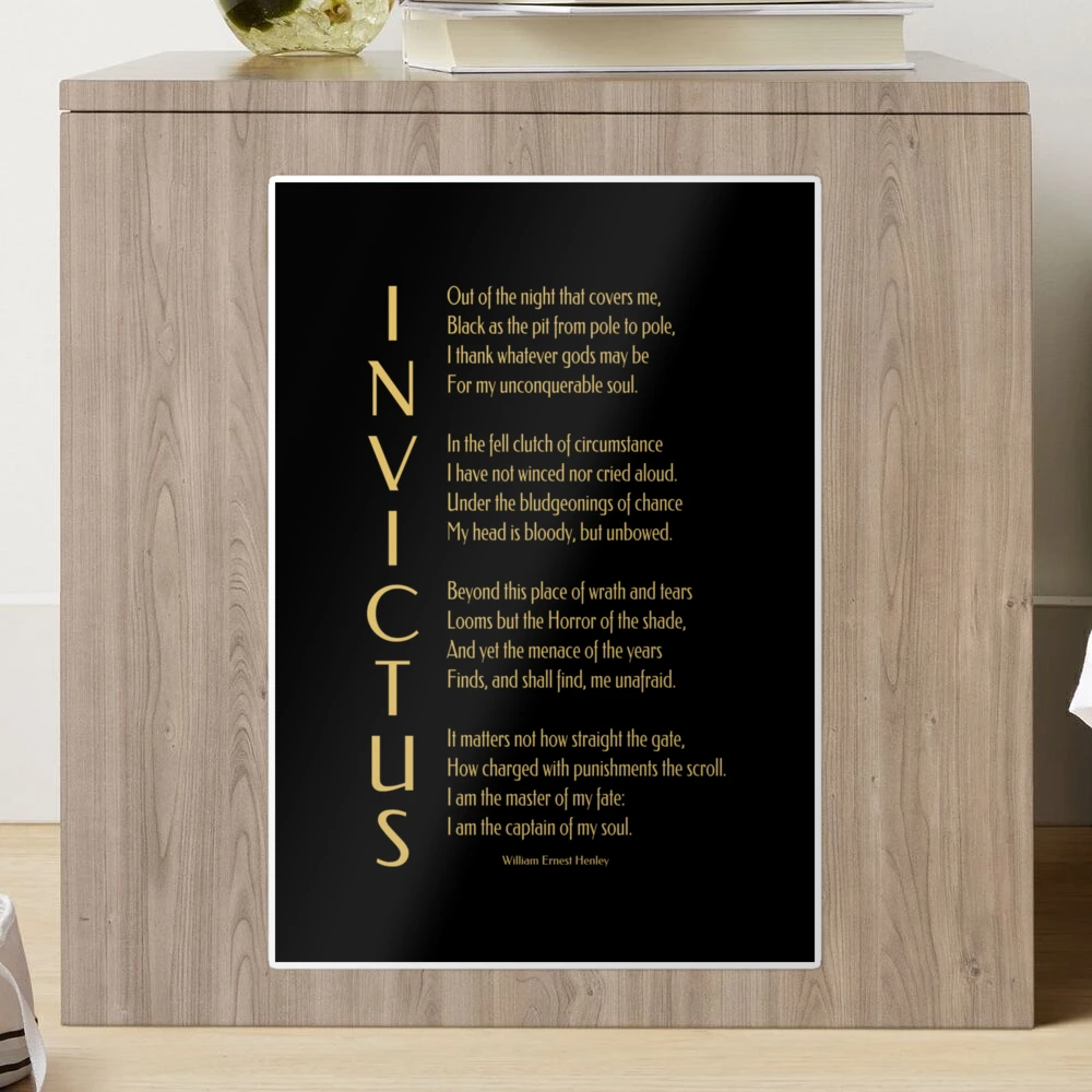 William Ernest Henley-Invictus Sticker for Sale by