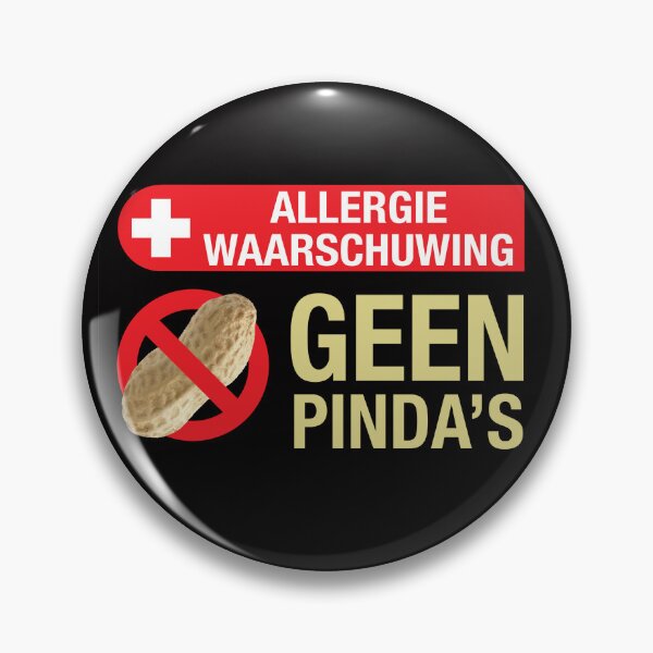 Item preview, Dutch: “Allergie waarschuwing GEEN PINDA’S” designed and sold by WhiteShirtGuy.