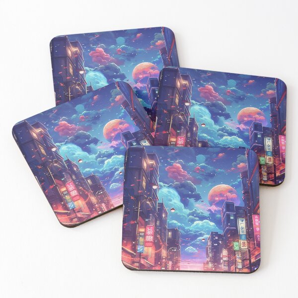 Item preview, Tokyo city in neon and colorful melancholy designed and sold by ink-and-Design.