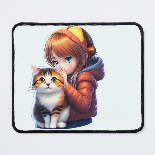 Item preview, cat and girl,cat playing ,kitty  designed and sold by GLORY-LIFE.